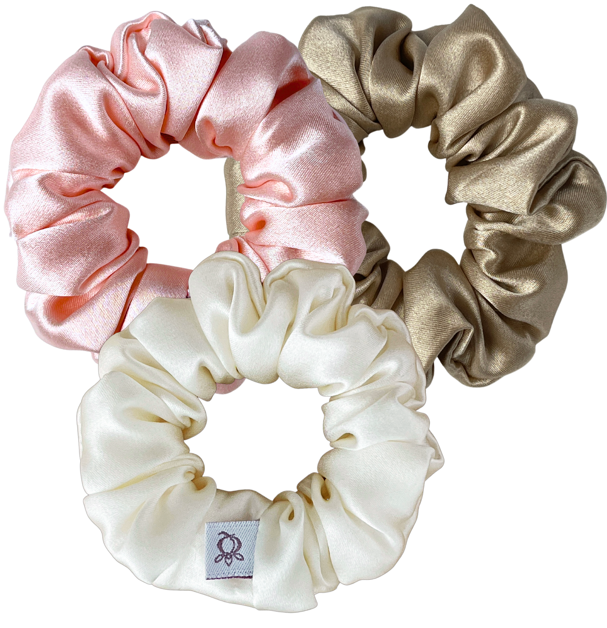 jedwabne gumki zestaw jasny