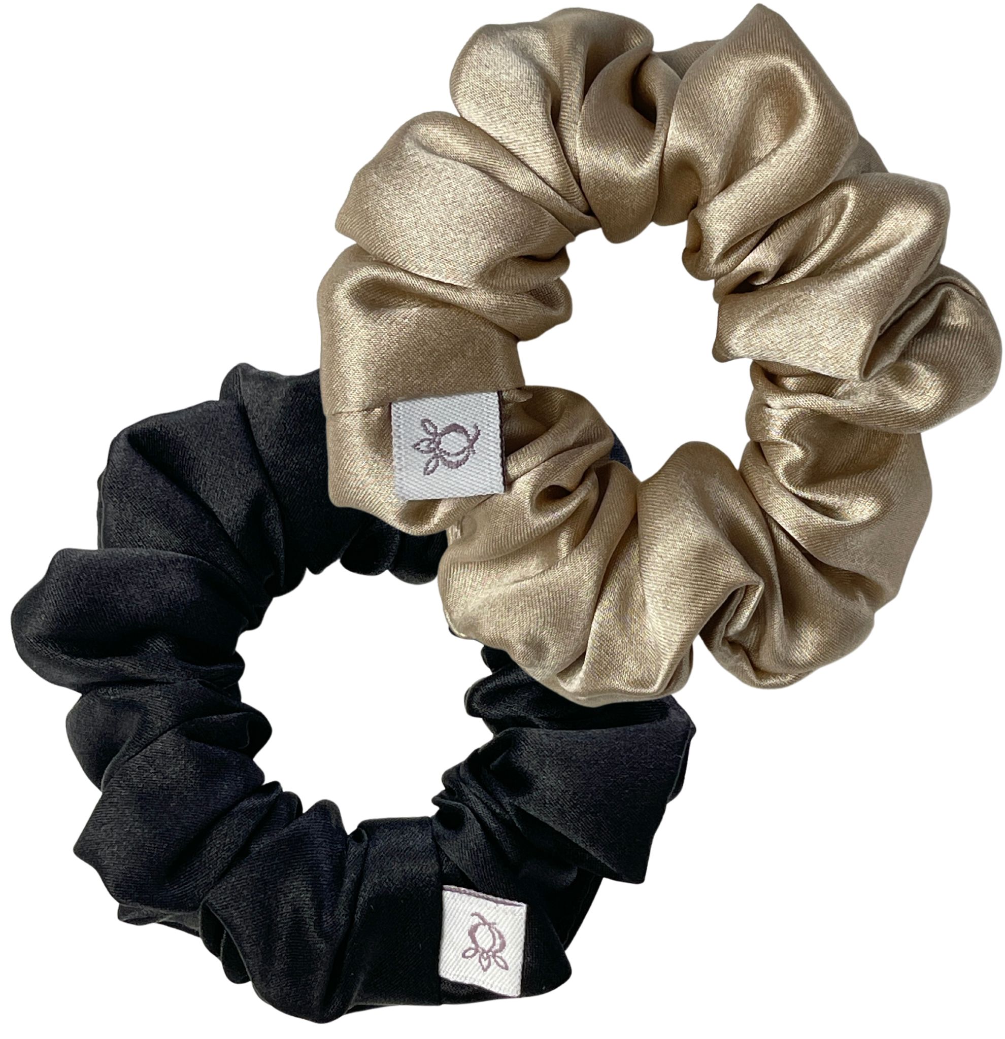 gumka jedwabna czarna champagne