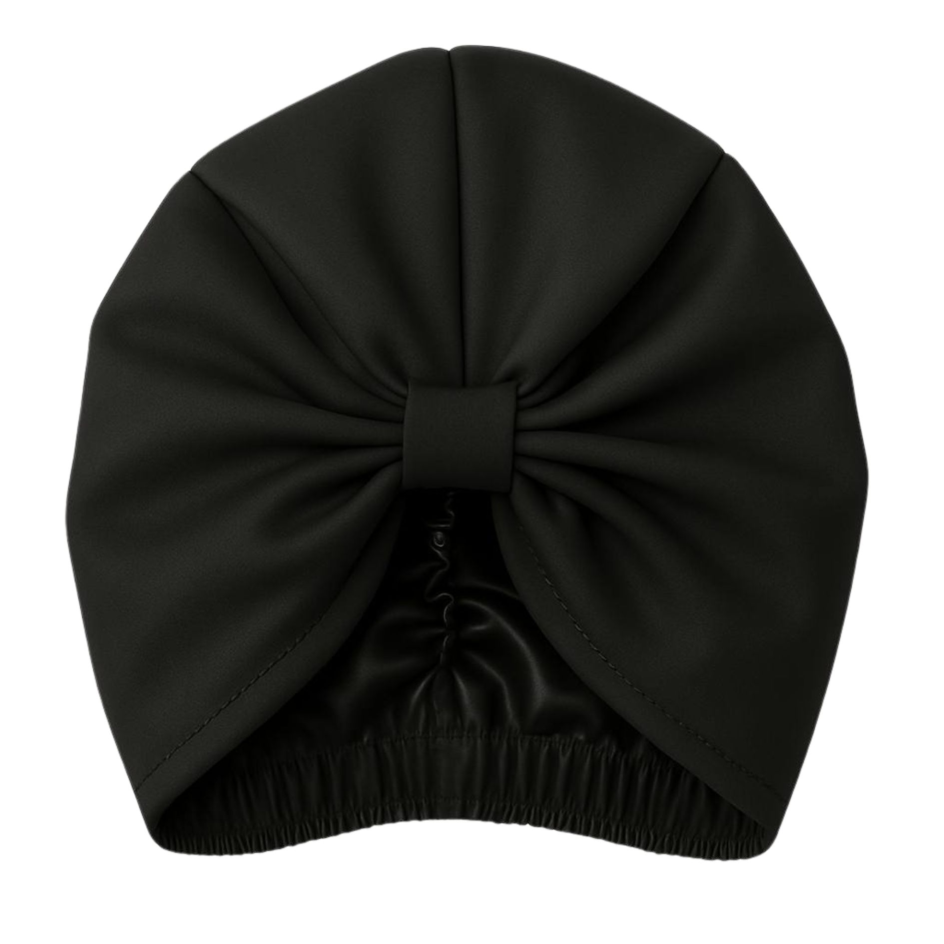 Outlet: Jedwabny Turban Qrown 100% Jedwab Morwowy 22 Momme – Czarny