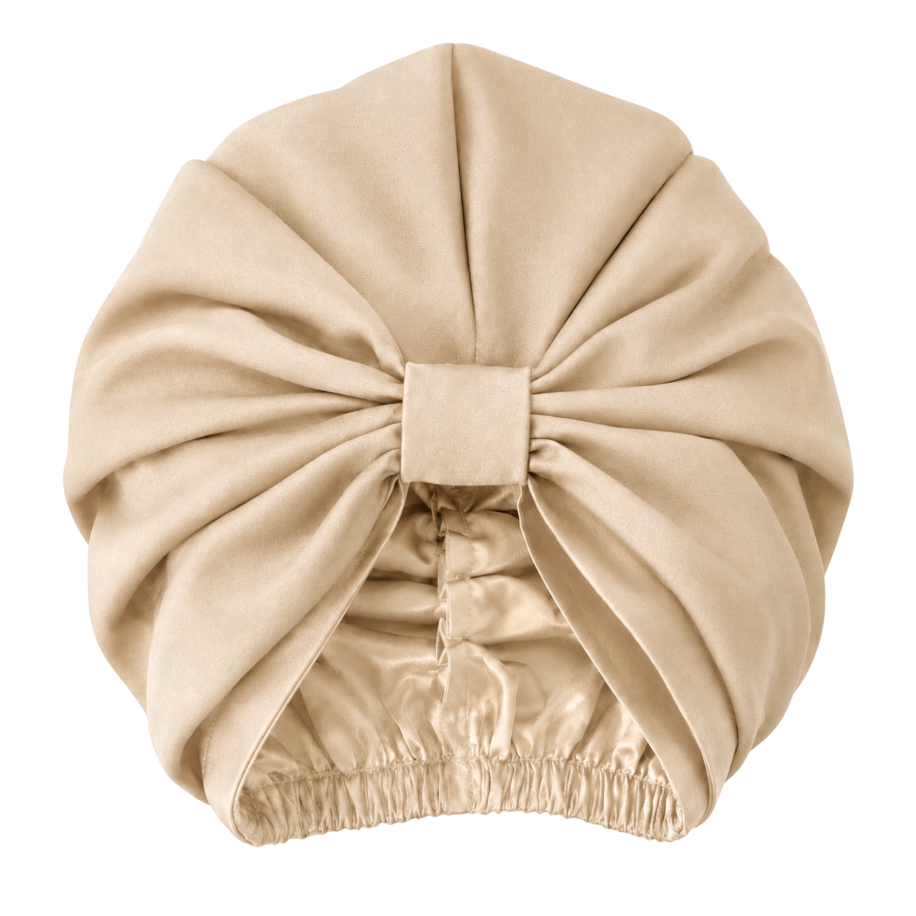 Outlet: Jedwabny Turban Qrown 100% Jedwab Morwowy 22 Momme - Champagne